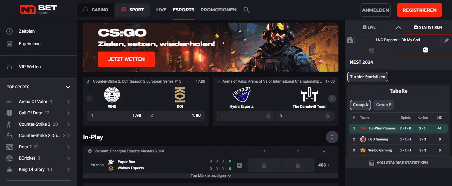 N1Bet Casino Startseite